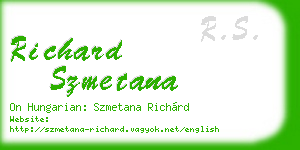 richard szmetana business card